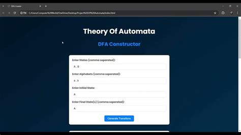 dfa constructor.